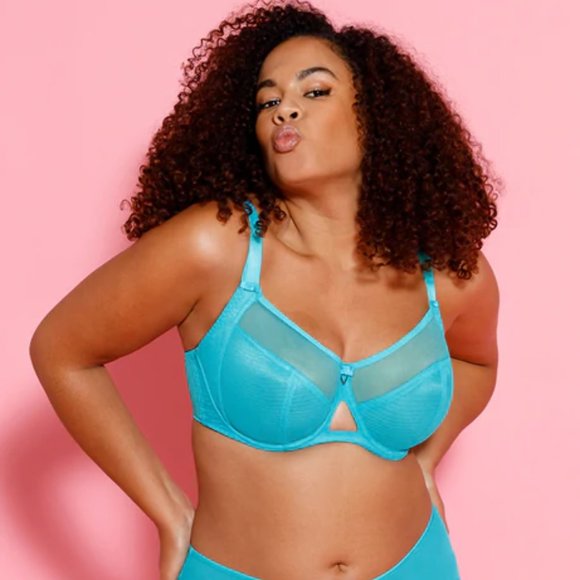 NWT Curvy Kate Victory Balcony Bra Turquoise 32G - NWT - Picture 1 of 13